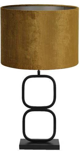 Light & Living Tafellamp Lutika|Gemstone Zwart|Goud Ø30x67cm