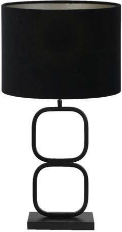 Light & Living Tafellamp Lutika|Velours Zwart|Zwart Ø30x67cm