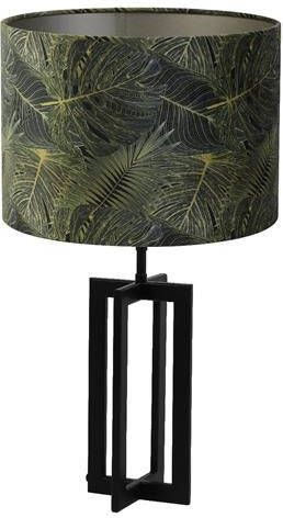 Light & Living Tafellamp Mace|Amazone Zwart|Groen Ø30x56cm