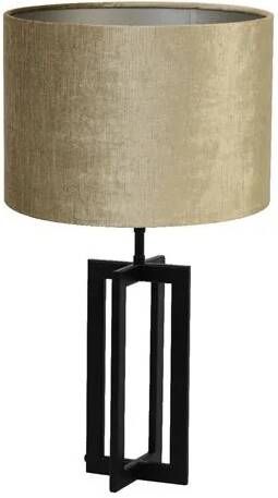 Light & Living Tafellamp Mace|Gemstone Zwart|Brons Ø30x56cm