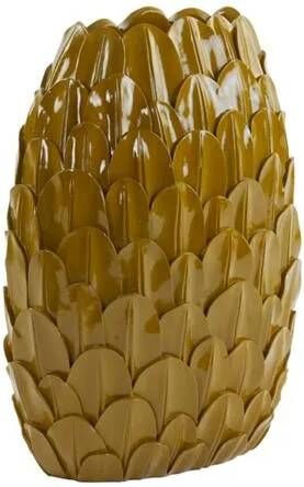 Light & Living Light&living Vaas deco 28 5x19x40 cm FEDER okergeel