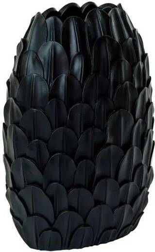 Light & Living Light&living Vaas deco 28 5x19x40 cm FEDER zwart