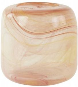 Light & Living Vaas Selene M Oranje Glas 20x20x20cm (BxHxD)