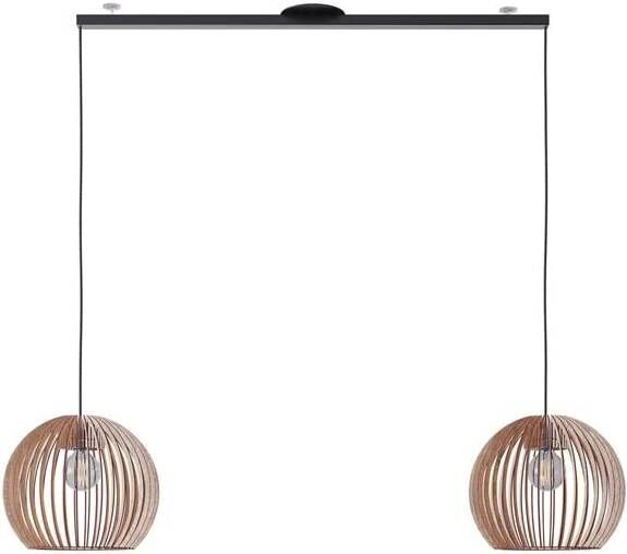 Lightswing Twin Ophangsysteem voor twee Hanglampen Mat zwart 90cm