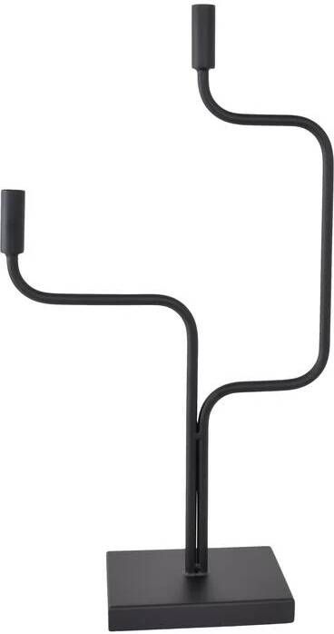 Loft42 Swing Kandelaar 2 Kaarsen Metaal Mat Zwart 65x20x15