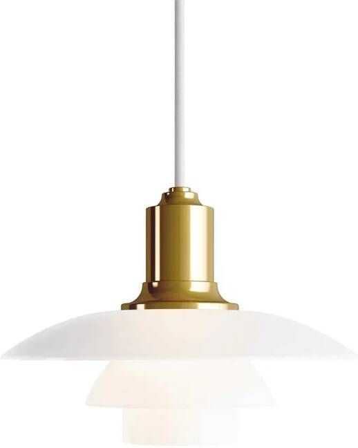 Louis Poulsen PH 2|1 hanglamp Ø20 messing gemetaliseerd