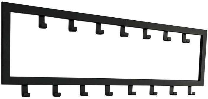 LT-Luce Kapstok Joy Mat zwart 15 haken 90 x 29cm