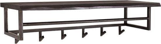 LT-Luce Kapstok Yucon Zwart Boomstam Hout 6 Haken 100cm