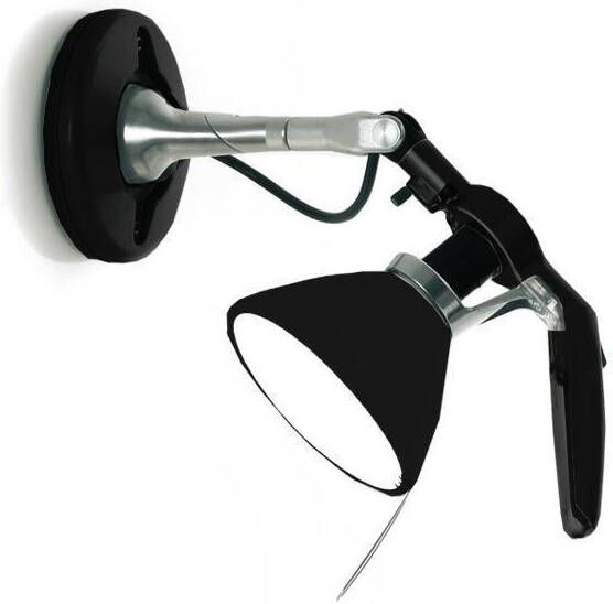 Luceplan Fortebraccio wandlamp 1-arm large zwart