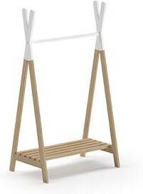Lucevi Kiddy Kledingrek Hout Wit 74x50x131.8 cm