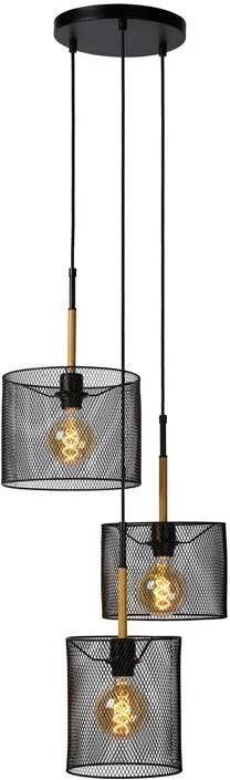 Lucide BASKETT Hanglamp 3xE27 Zwart