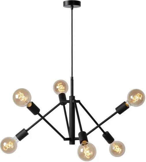 Lucide LESTER Hanglamp 6xE27 Zwart