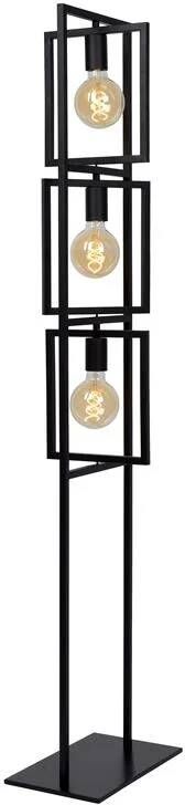 Lucide LUUK Vloerlamp 3xE27 Zwart