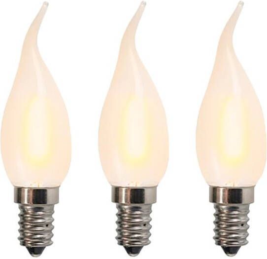 LUEDD Set van 3 E14 LED matte kaarslampen BXS35 1W 2200K