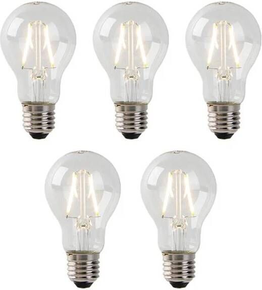 LUEDD Set van 5 E27 LED lampen A60 helder 2W 180 lm 2700K