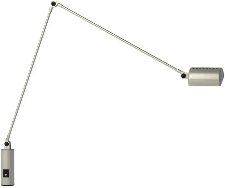 Lumina Daphine bureaulamp met tafelschroef brushed nickel