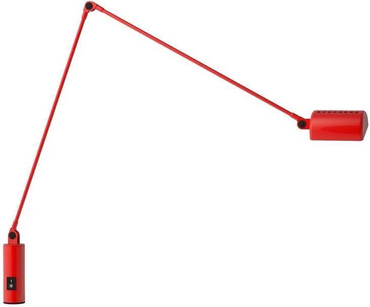 Lumina Daphine bureaulamp met tafelschroef matt red