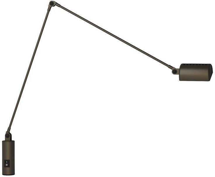 Lumina Daphine bureaulamp met tafelschroef metallic bronze