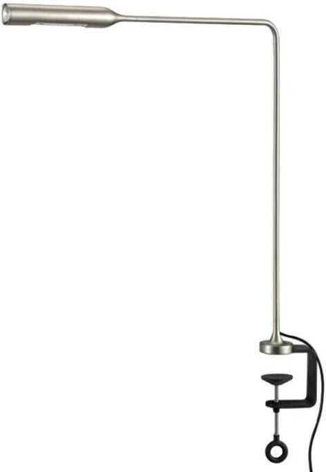 Lumina Flo Clamp klemlamp LED 2700K geborsteld nikkel