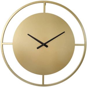 LW Collection Wandklok Danial goud 60cm Wandklok modern Stil uurwerk Industriële wandklok