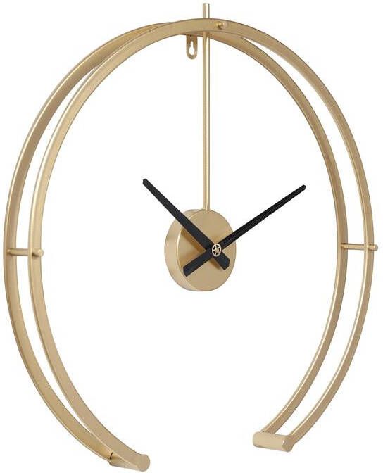 LW Collection Wandklok Denzel Goud 52cm Wandklok modern Stil uurwerk Industriële wandklok