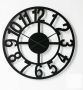 LW Collection Wandklok XL Jannah zwart 80cm Wandklok modern Industriële wandklok stil uurwerk - Thumbnail 1