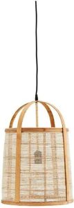 Madam Stoltz -collectieHanglamp bamboe met linnen