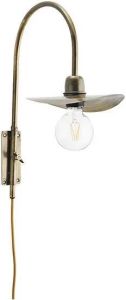 Madam Stoltz -collectieMetalen wandlamp antiek brass