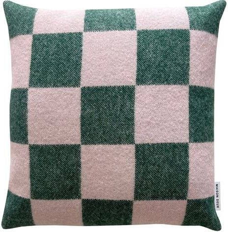 Maison Deux Sierkussen Checkerboard Green|Pink 50 x 50 cm