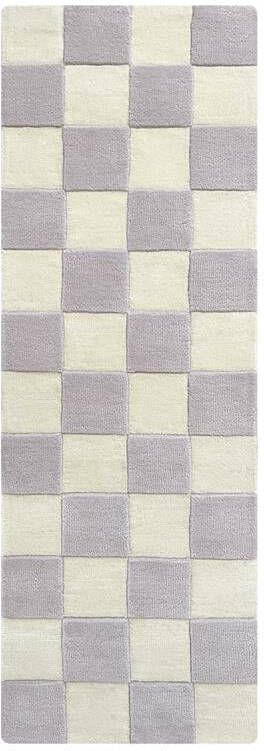 Maison Deux Vloerkleed Checkerboard Lilac 165 x 55 cm
