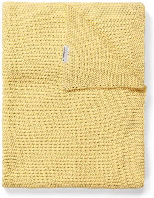 Marc O&apos;Polo Nordic knit Plaid Pale Yellow 130 x 170 cm