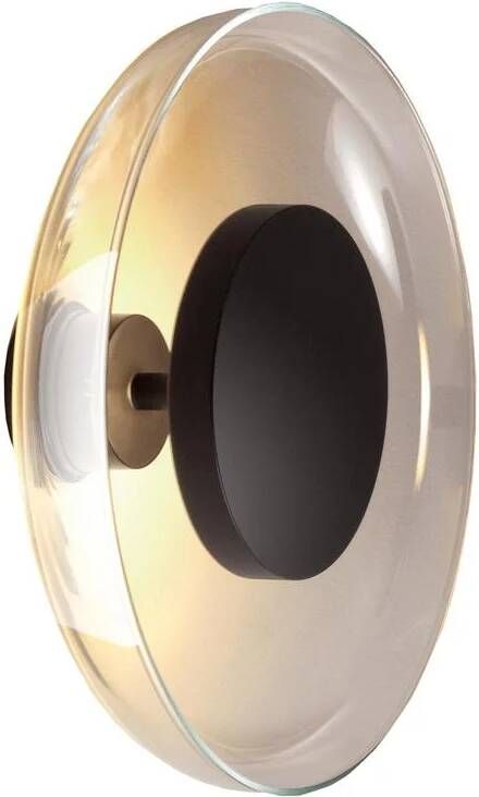 Marset Aura Plus wandlamp LED Ø25 transparant smoked