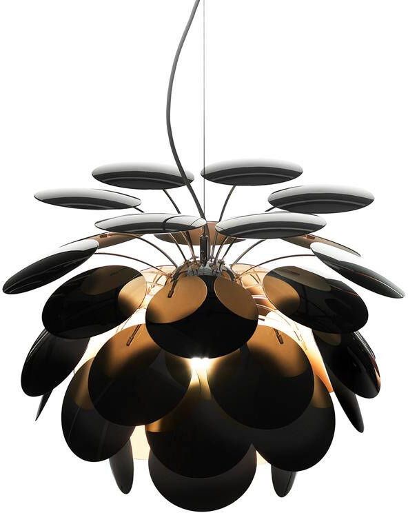 Marset Discocó hanglamp Ø88 zwart-goud met 3m snoer