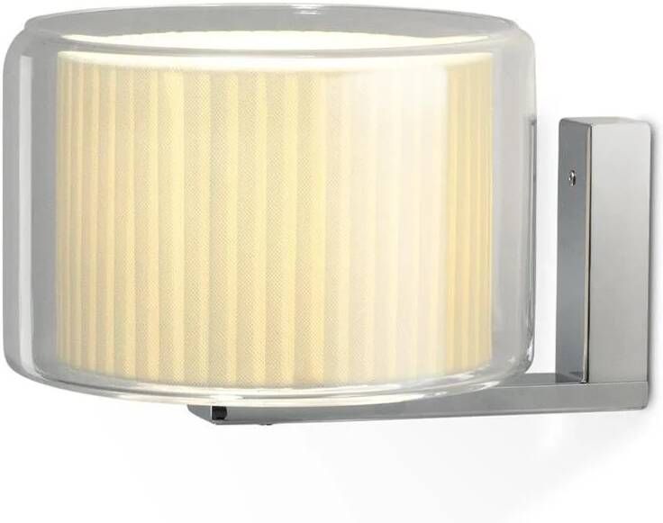 Marset Mercer A wandlamp naturel geribbeld katoen