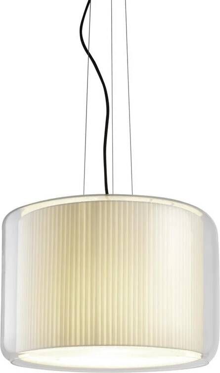 Marset Mercer hanglamp Ø44 naturel geribbeld katoen