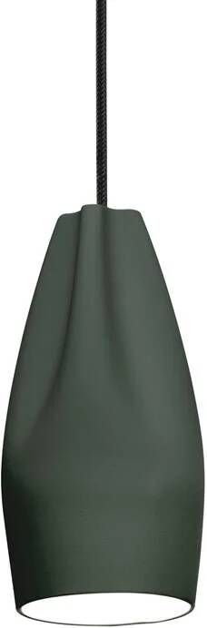 Marset Pleat Box Ø13 hanglamp Ø11.5 donkergroen|wit