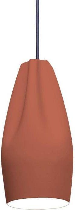 Marset Pleat Box Ø13 hanglamp Ø11.5 terracotta|wit