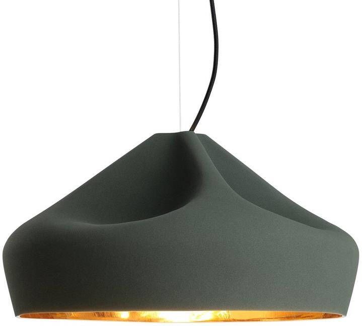 Marset Pleat Box hanglamp Ø47 donkergroen|goud