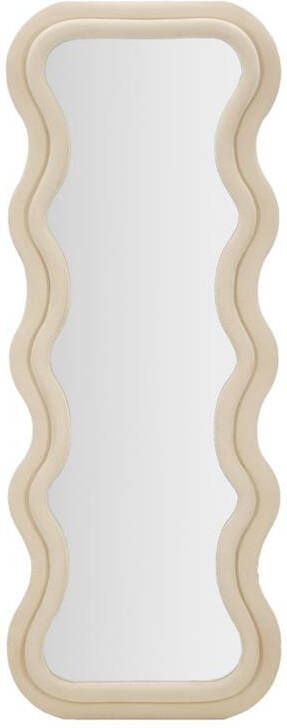 Mauro Ferretti Emily Wandspiegel in beige fluweel