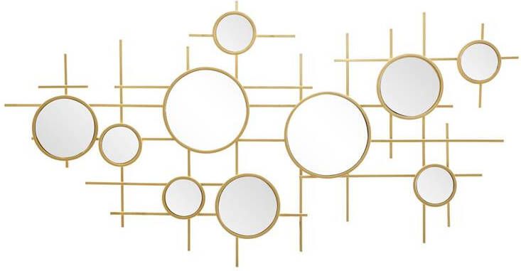 Mauro Ferretti Gloxy Geometrische wandspiegel in goud metaal