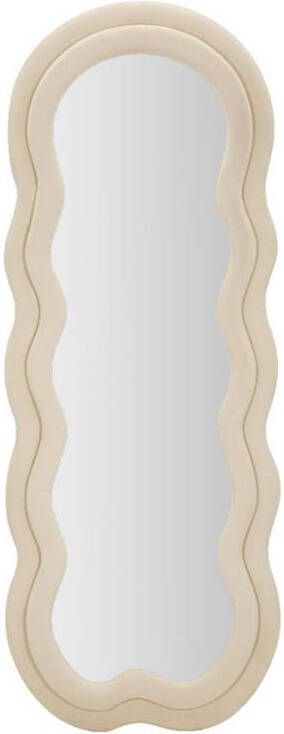 Mauro Ferretti Miki Wandspiegel in fluweel beige