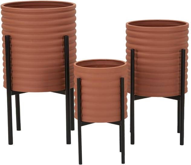 Mauro Ferretti Milly Gekleurde metalen vaashouder set 3 stuks