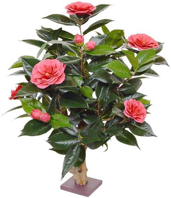 Maxi Fleur kunstplanten Camelia kunstplant op voet 65cm roze