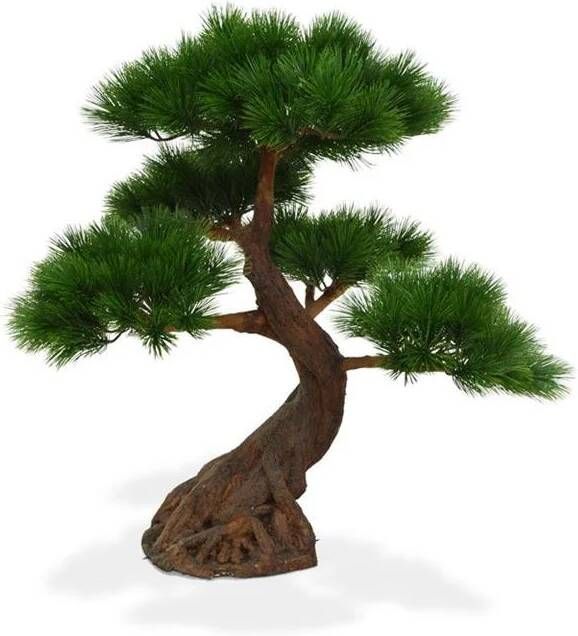 Maxi Fleur kunstplanten Pinus Bonsai x5 deluxe kunstplant op voet 80cm
