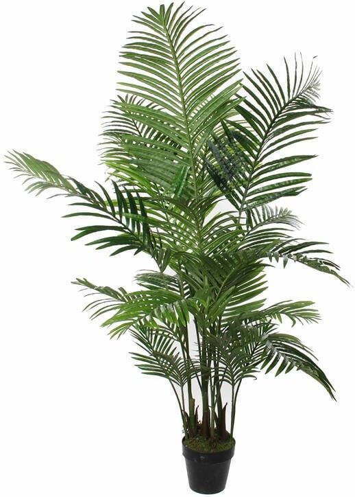 Mica Decorations grote Palm kunstplant groen H130 x D125 cm Kunstplanten