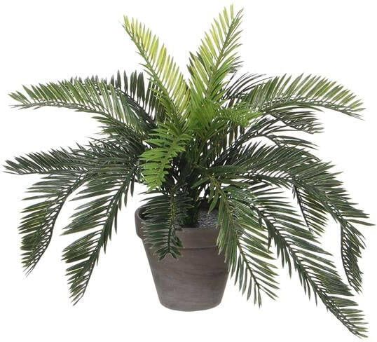 Mica Decorations Groene Cycaspalm kunstplant 37 cm in zwarte pot Kunstplanten nepplanten Kunstplanten