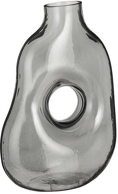 Mica Decorations Jay Vaas L18 5 x B10 5 x H25 cm Glas Lichtgrijs