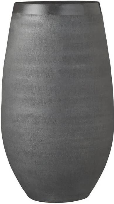 Mica Decorations Bloempot vaas vazen grijs keramiek voor bloemen planten H50 x D29 cm plantenpotten Vazen