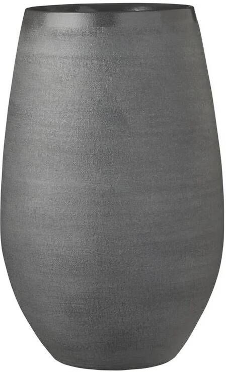 Mica Decorations Bloempot vaas vazen zwart keramiek voor bloemen planten H40 x D26 cm plantenpotten Vazen