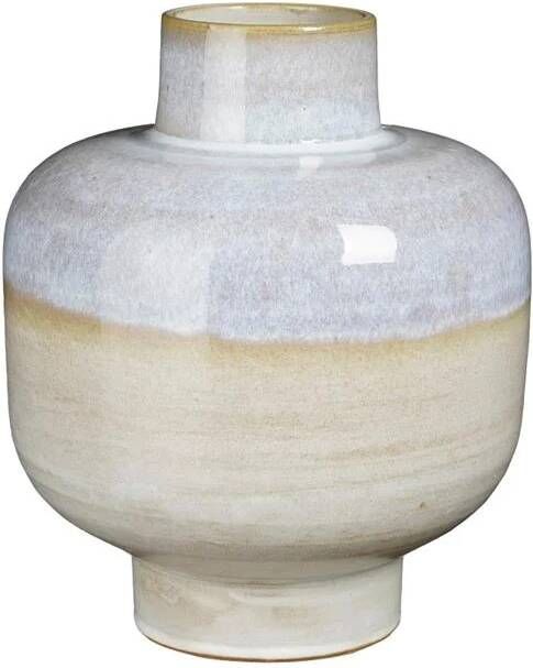 Mica Decorations Vaas Lizz Beige Keramiek 23x27x23cm (BxHxD)
